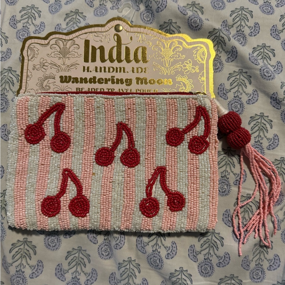 Marshalls Pink and Red Beaded Pouch